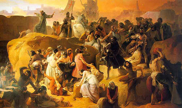 Photo:  Crusaders Thirsting Near Jerusalem